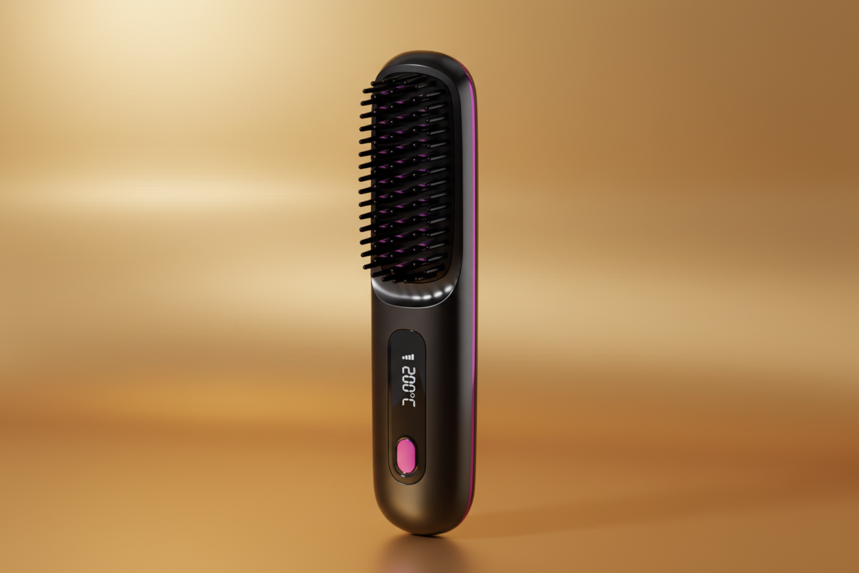 Golden Lily™ SilkComb — Cordless Straightening Brush
