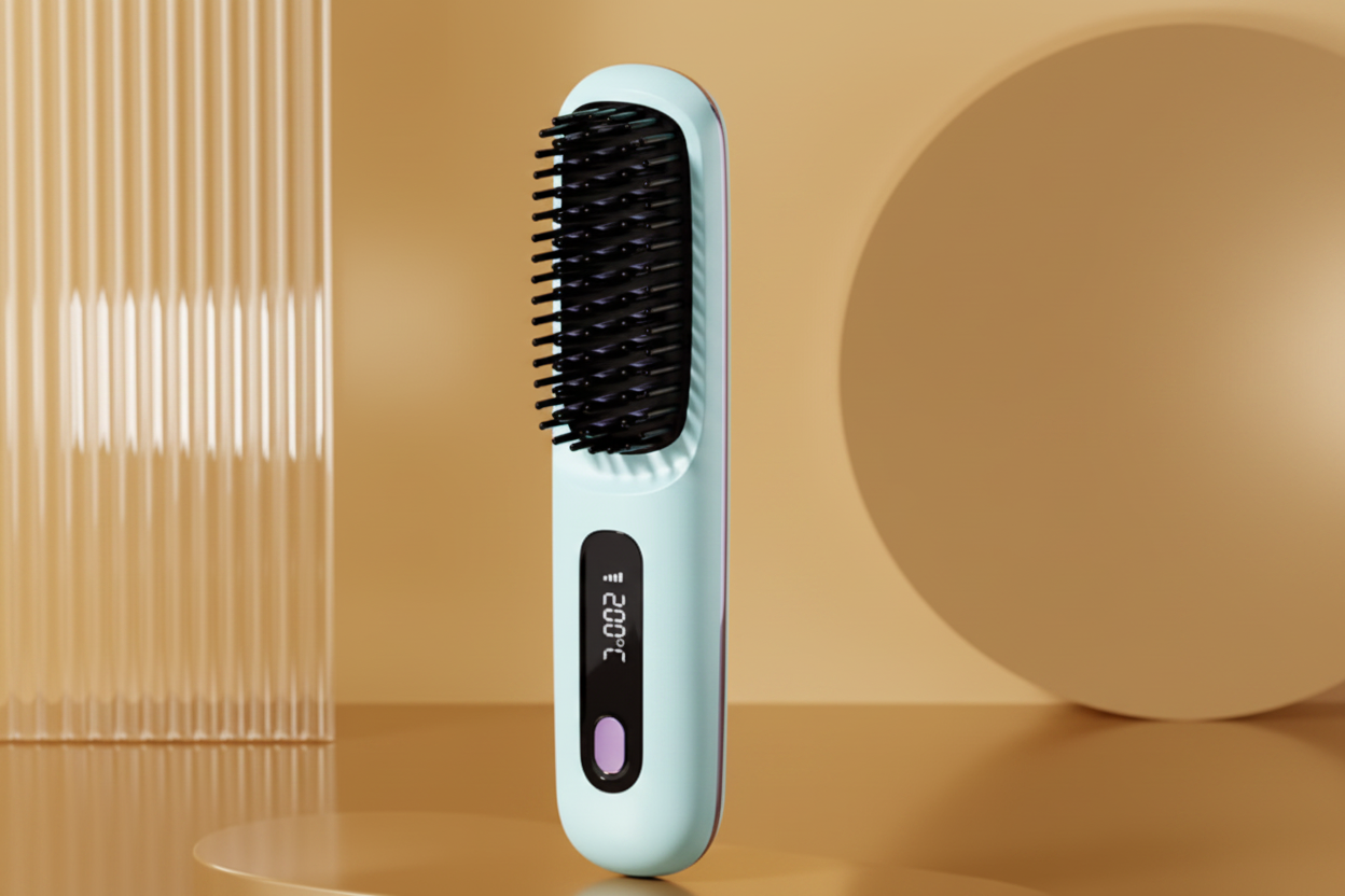 Golden Lily™ SilkComb — Cordless Straightening Brush