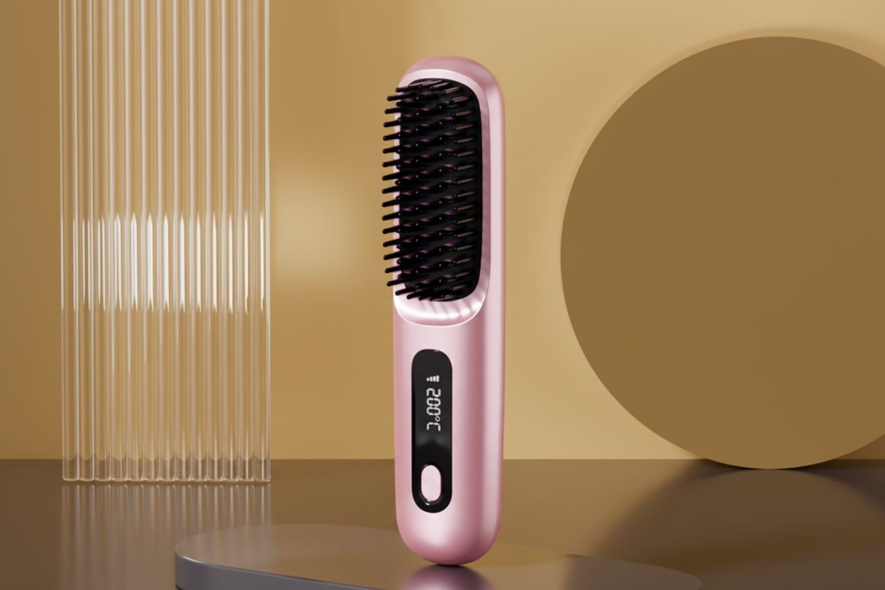Golden Lily™ SilkComb — Cordless Straightening Brush