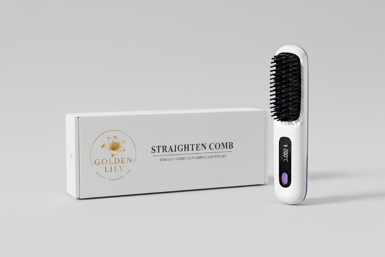 Golden Lily™ SilkComb — Cordless Straightening Brush